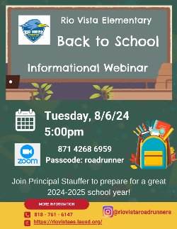 Bacck to school informational webinar